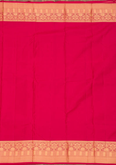 Red Zariwork Pure Silk Saree-Koskii