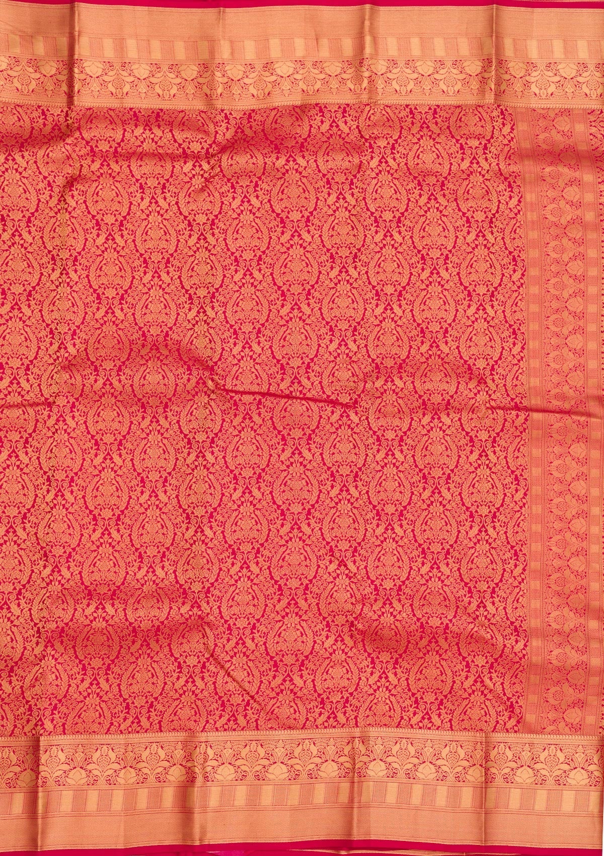 Red Zariwork Pure Silk Saree-Koskii