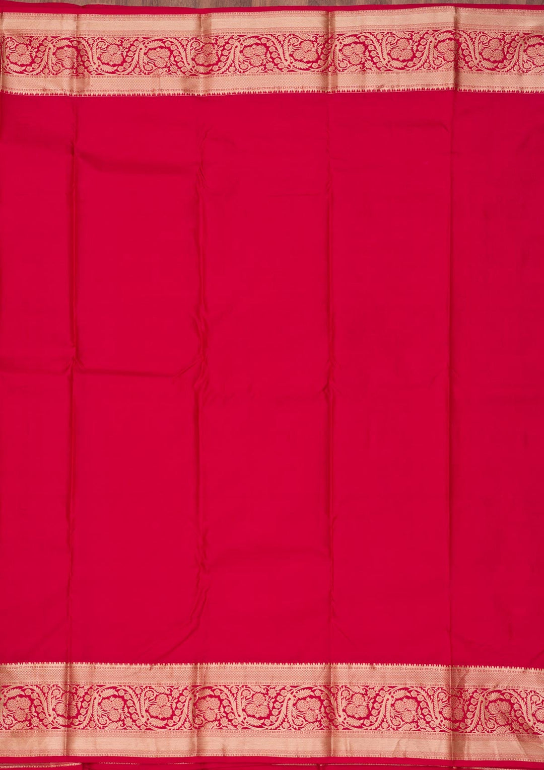 Red Zariwork Pure Silk Saree-Koskii