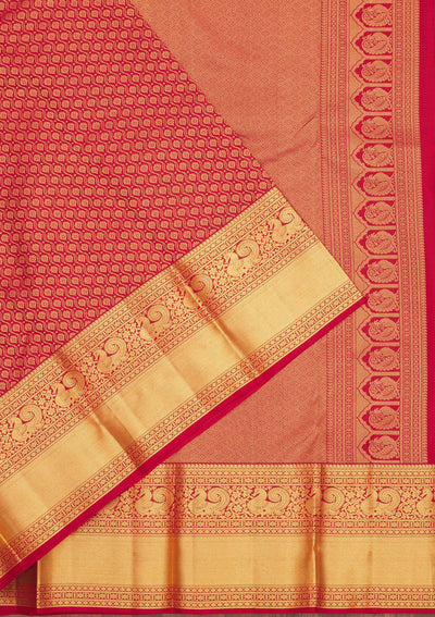 Red Zariwork Pure Silk Saree