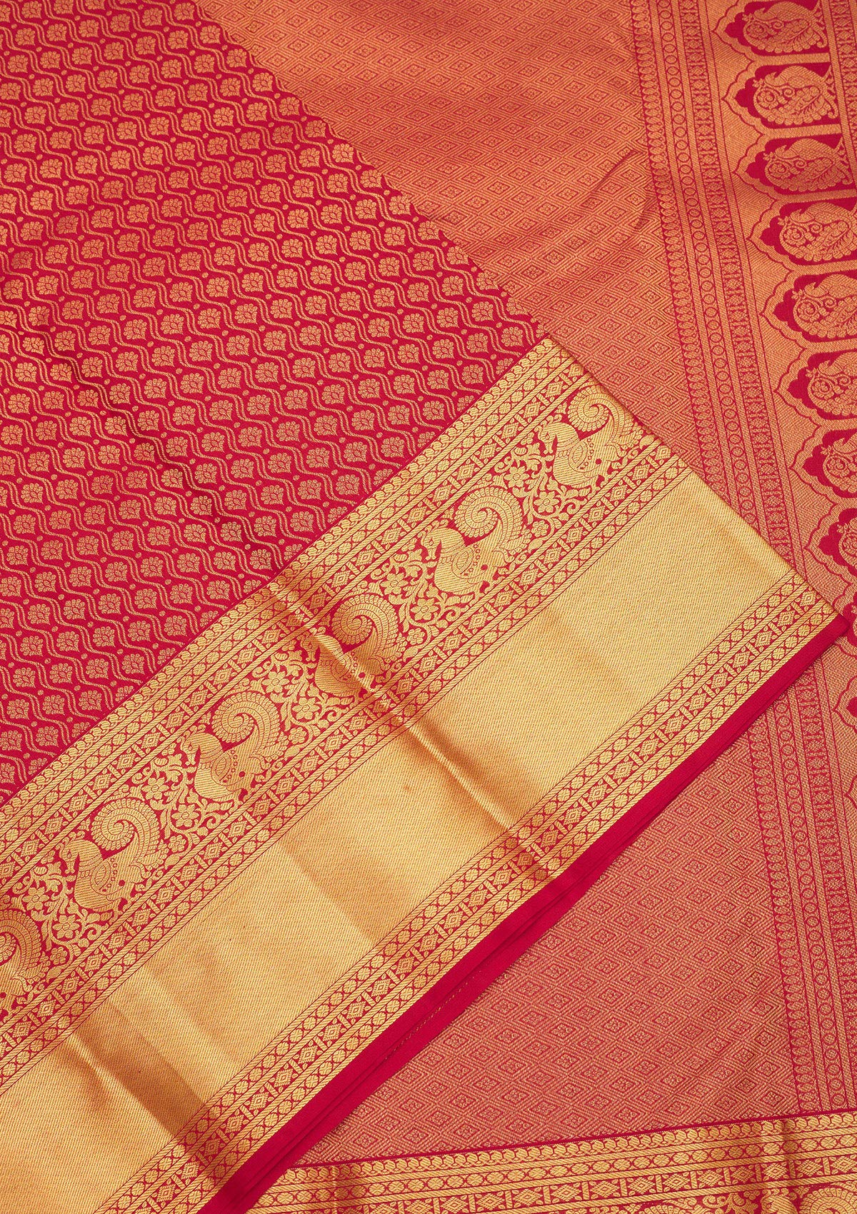 Red Zariwork Pure Silk Saree