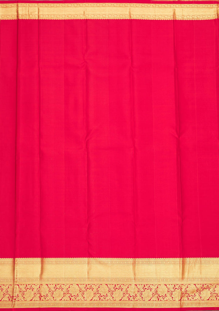 Red Zariwork Pure Silk Saree-Koskii