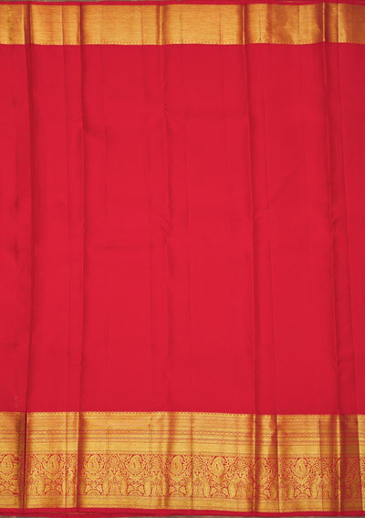 Red Zariwork Pure Silk Saree-Koskii