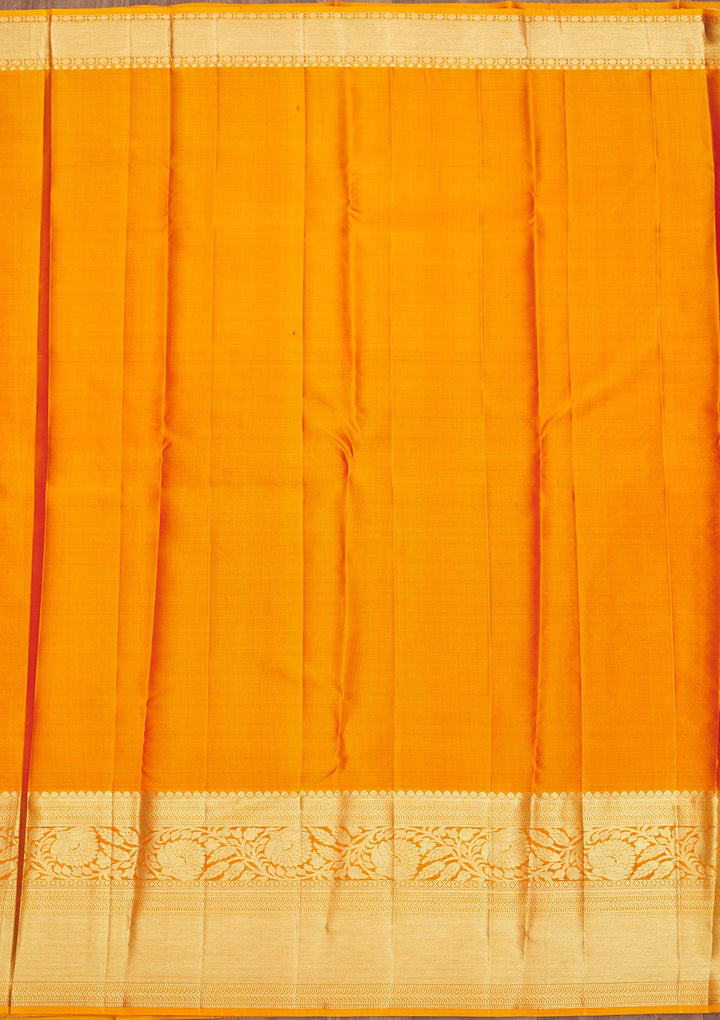 Red Zariwork Pure Silk Saree-Koskii