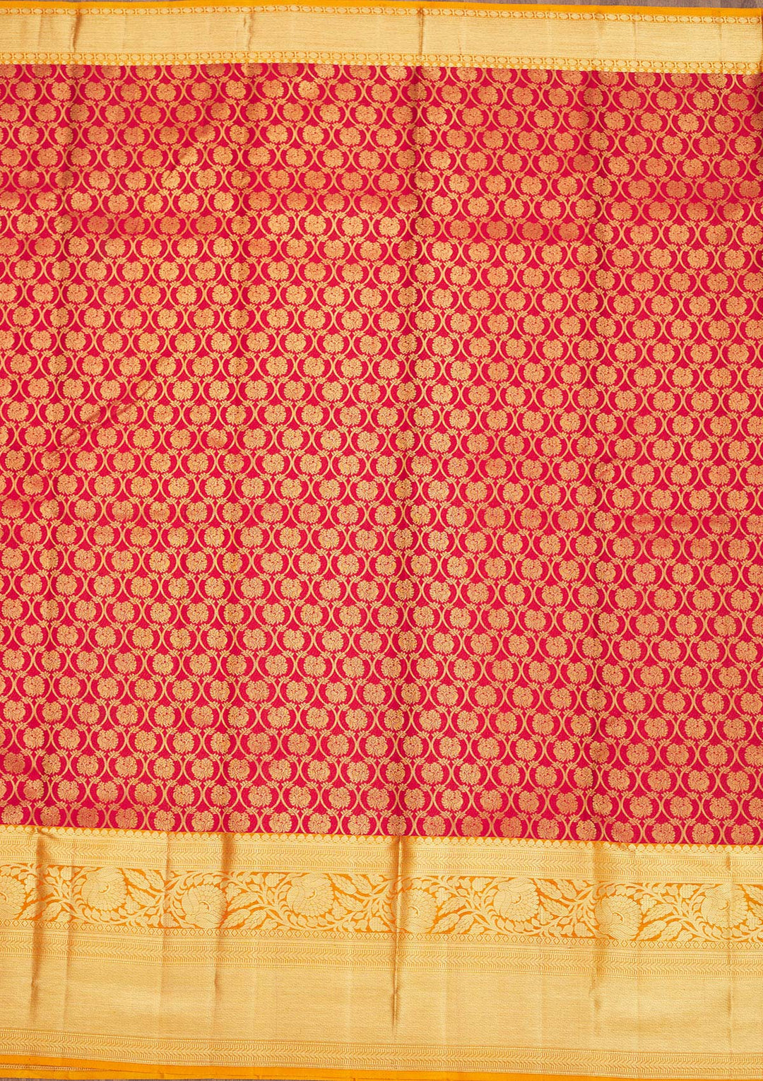 Red Zariwork Pure Silk Saree-Koskii