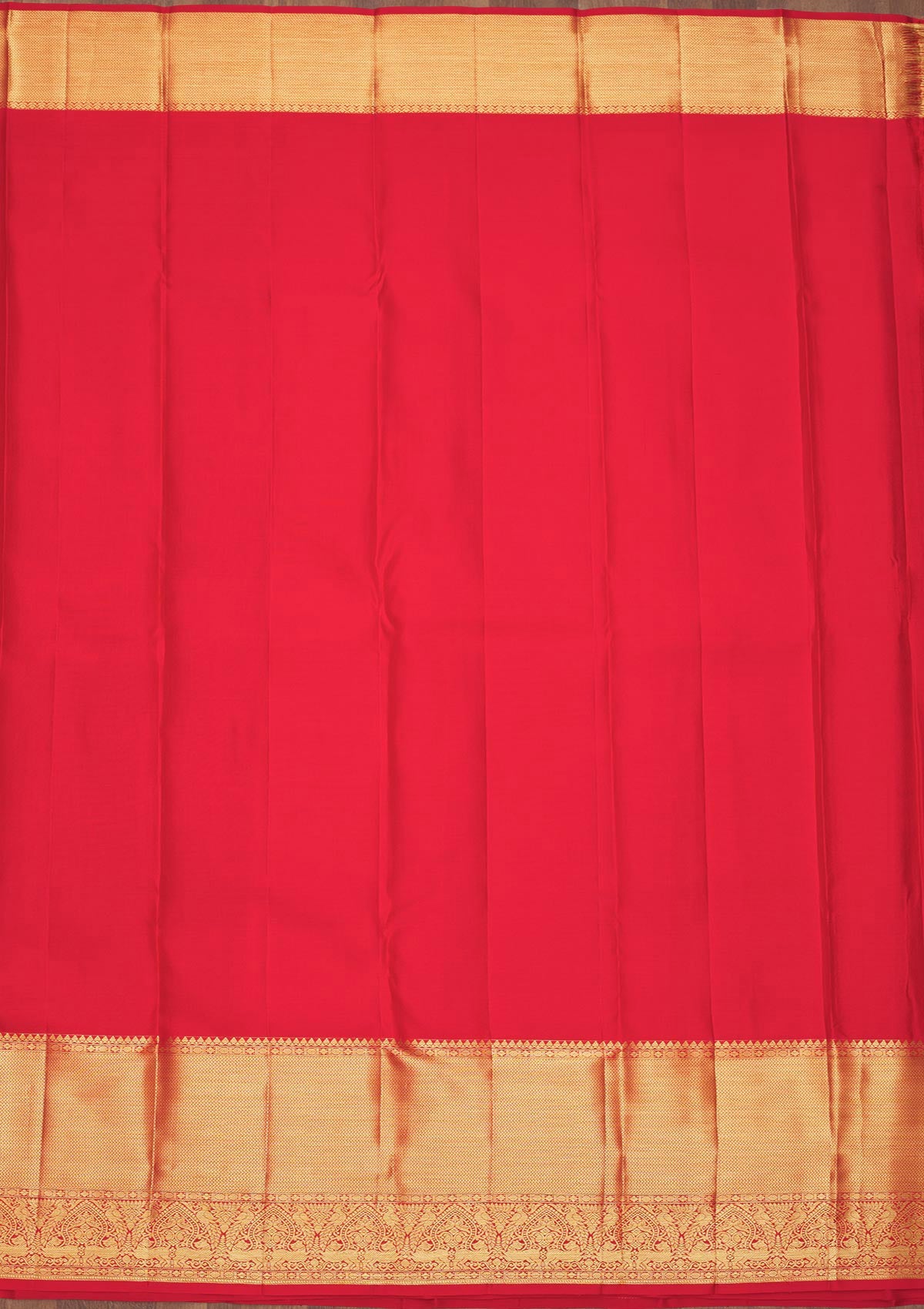 Red Zariwork Pure Silk Saree-Koskii