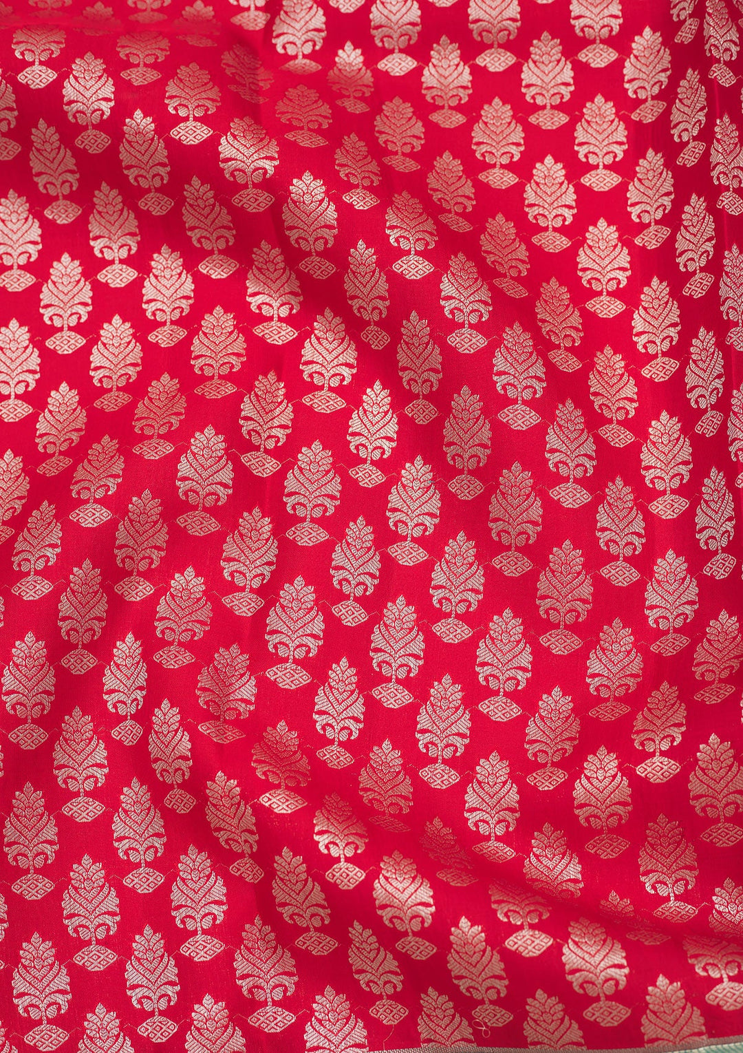 Red Zariwork Pure Silk Saree-Koskii