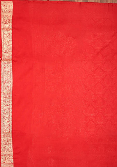 Red Zariwork Pure Silk Saree-Koskii