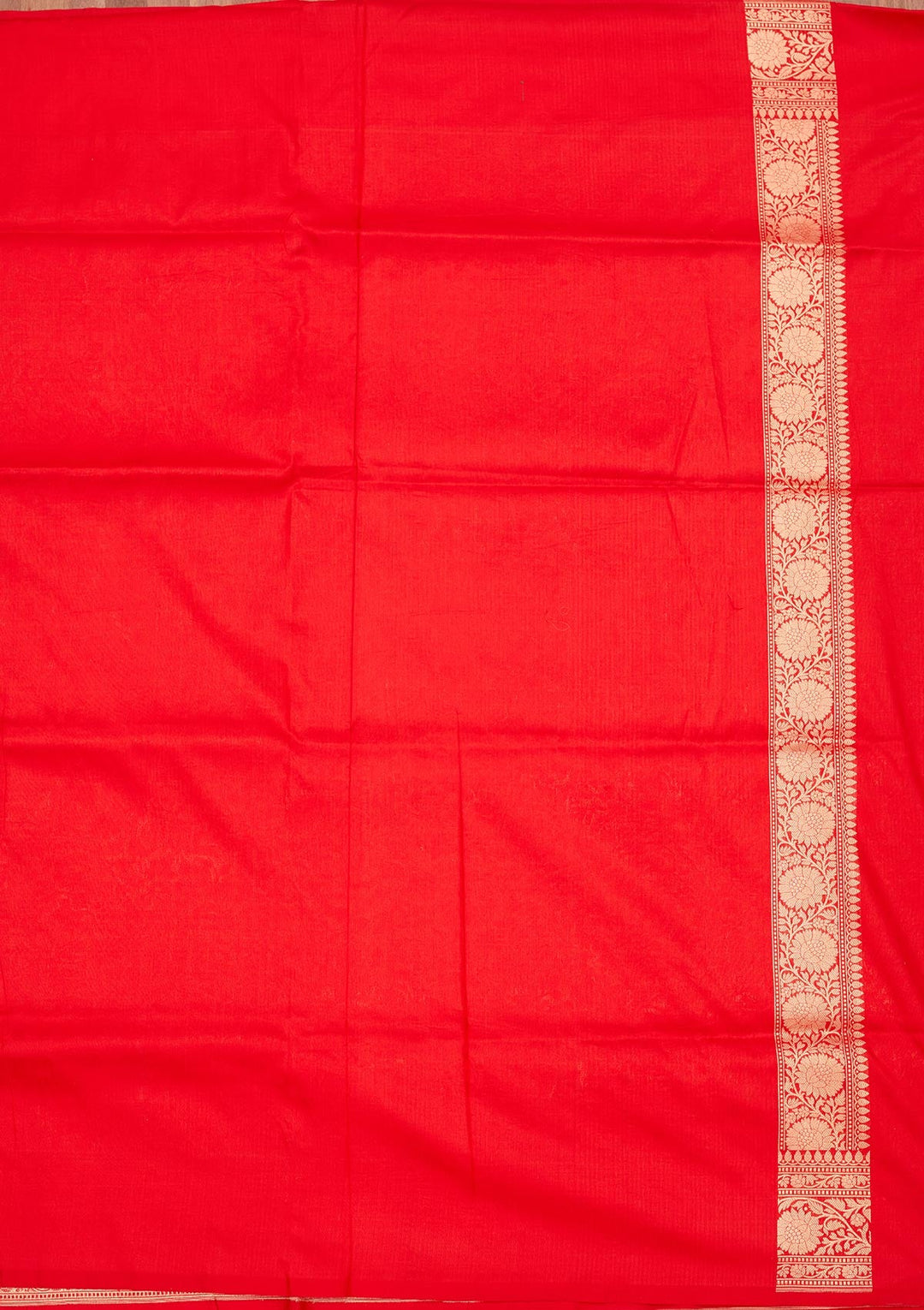 Red Zariwork Pure Silk Saree-Koskii