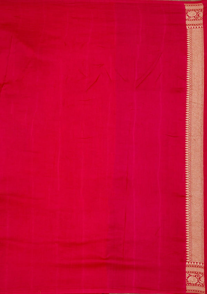 Red Zariwork Pure Silk Saree-Koskii