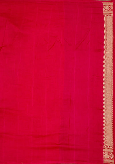 Red Zariwork Pure Silk Saree-Koskii