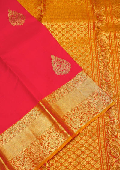 Red Zariwork Pure Silk Saree-Koskii