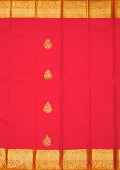 Red Zariwork Pure Silk Saree-Koskii