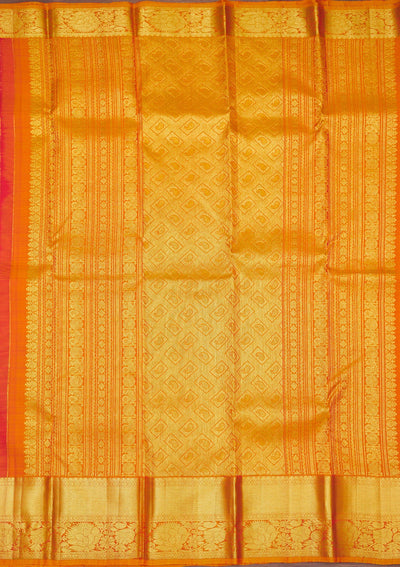 Red Zariwork Pure Silk Saree-Koskii