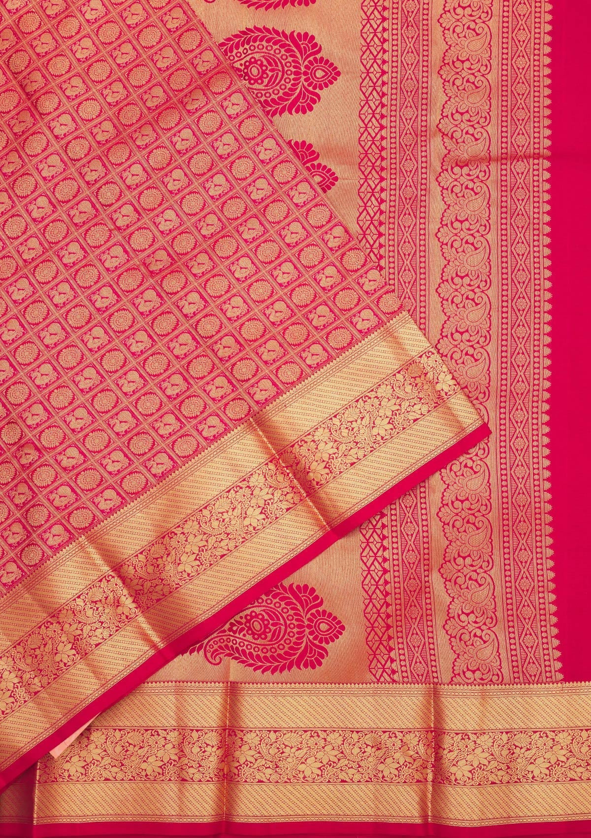 Red Zariwork Pure Silk Saree