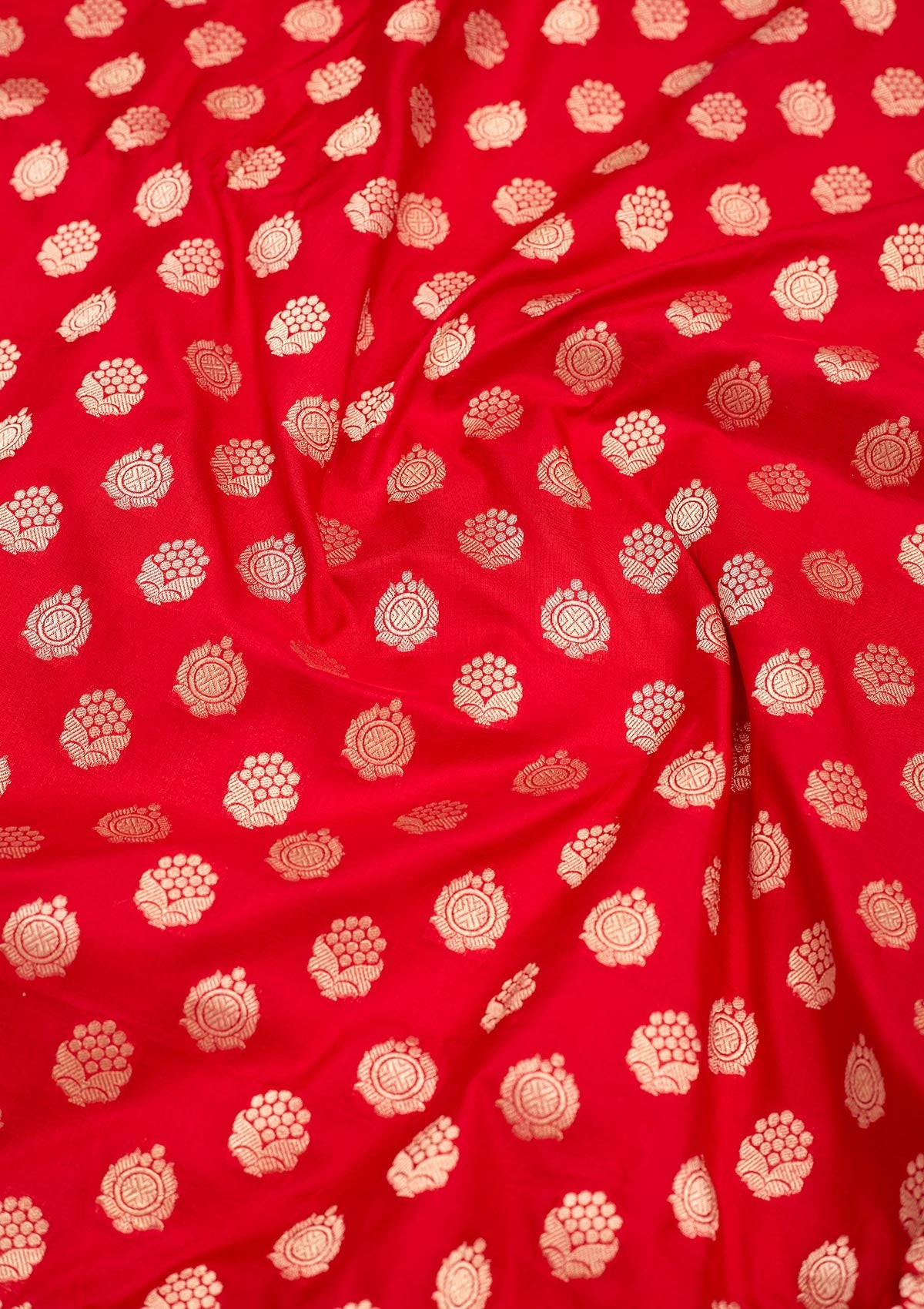 Red Zariwork Pure Silk Saree-Koskii