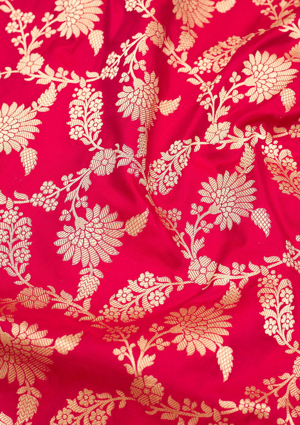 Red Zariwork Pure Silk Saree-Koskii