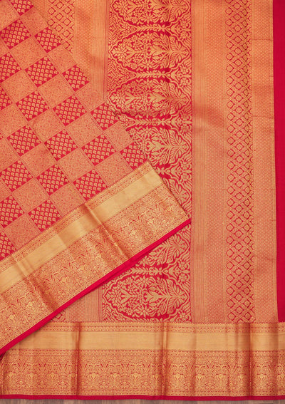 Red Zariwork Pure Silk Saree