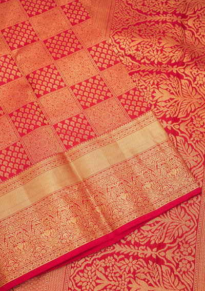 Red Zariwork Pure Silk Saree