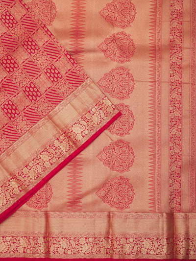 Red Zariwork Pure Silk Saree