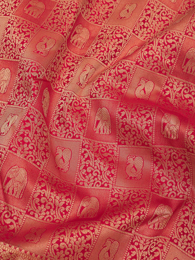 Red Zariwork Pure Silk Saree