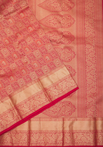 Red Zariwork Pure Silk Saree