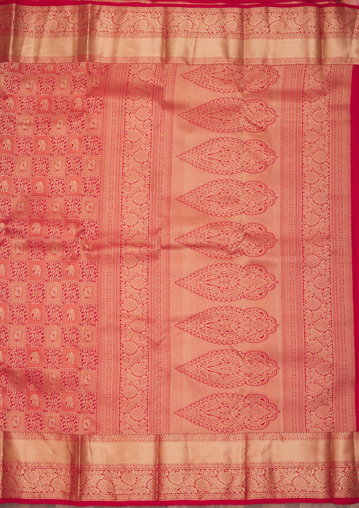 Red Zariwork Pure Silk Saree