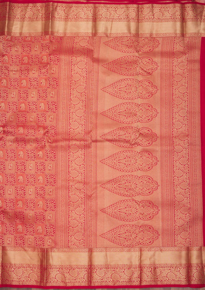 Red Zariwork Pure Silk Saree