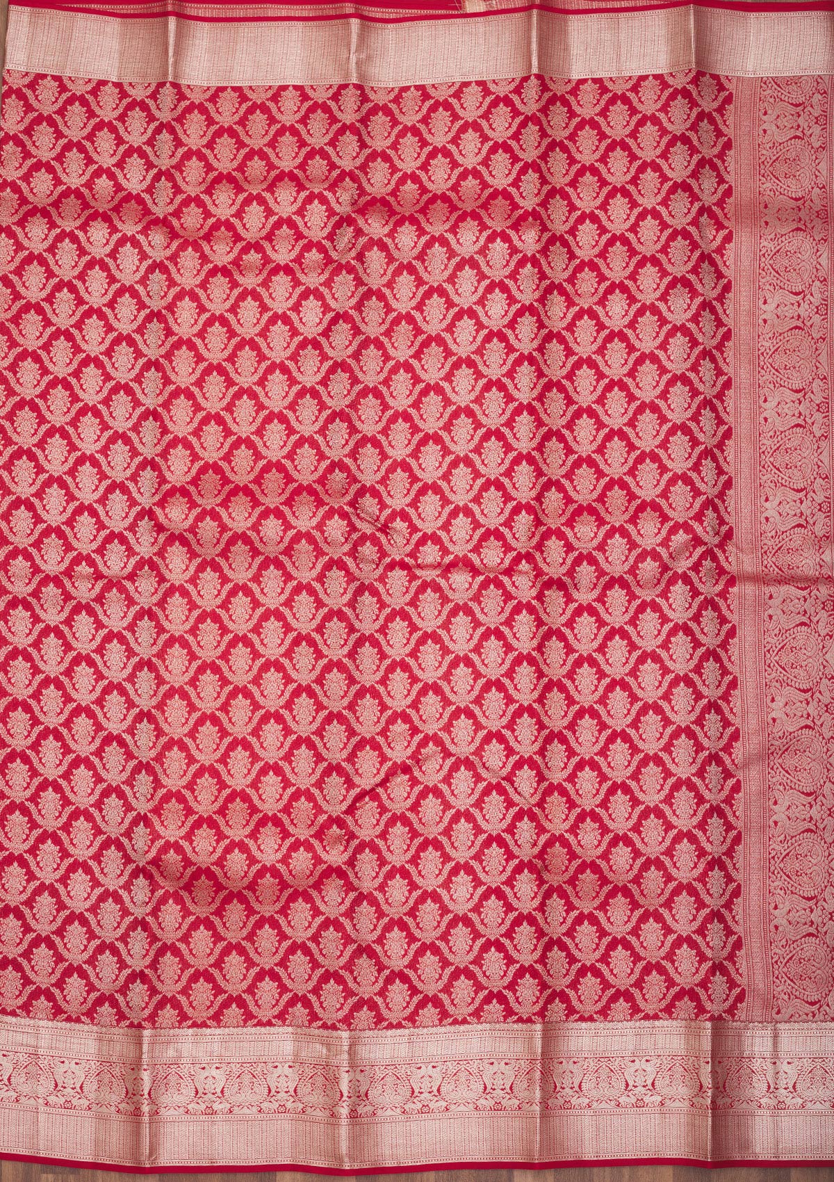 Red Zariwork Pure Silk Saree