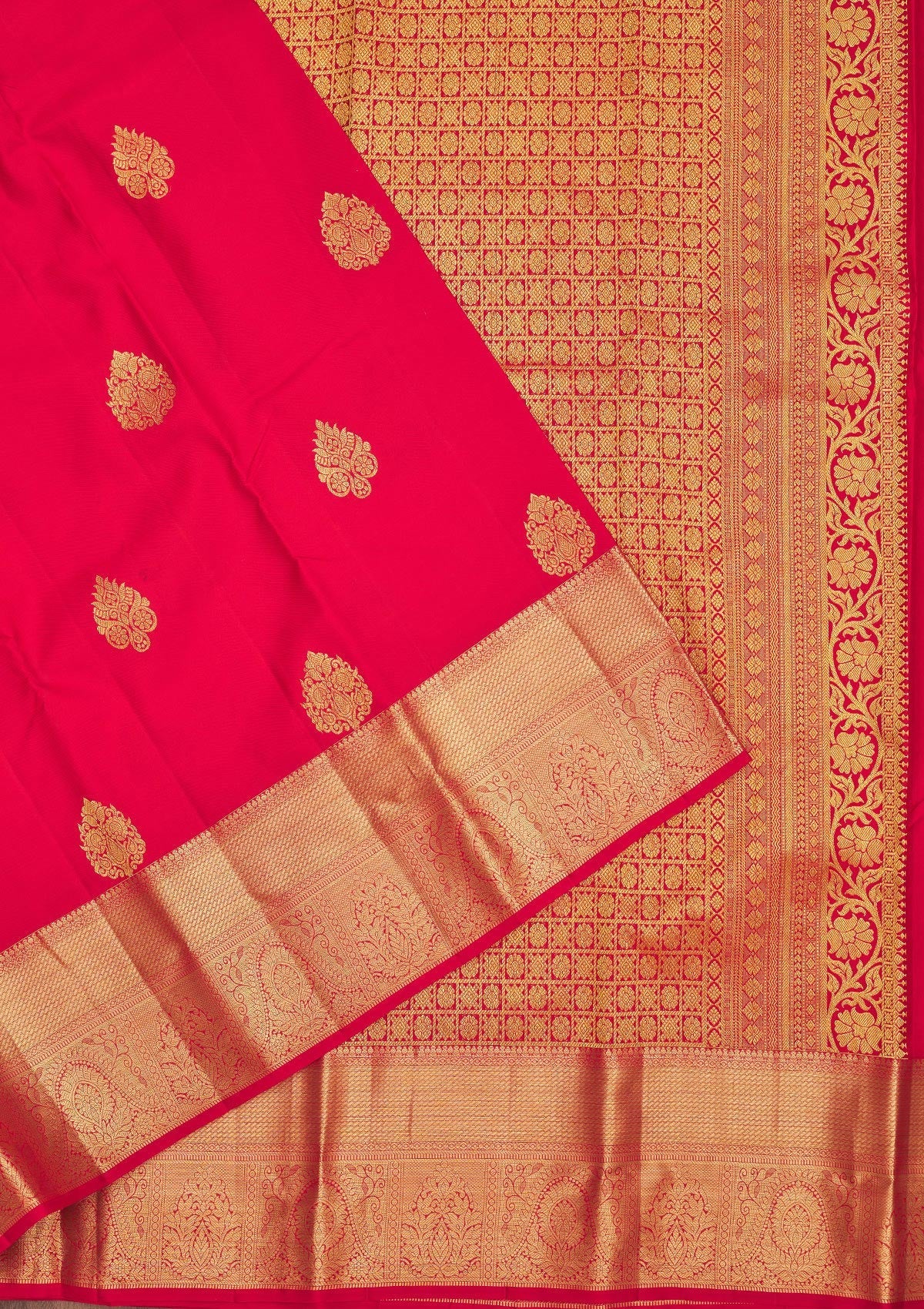 Red Zariwork Pure Silk Saree