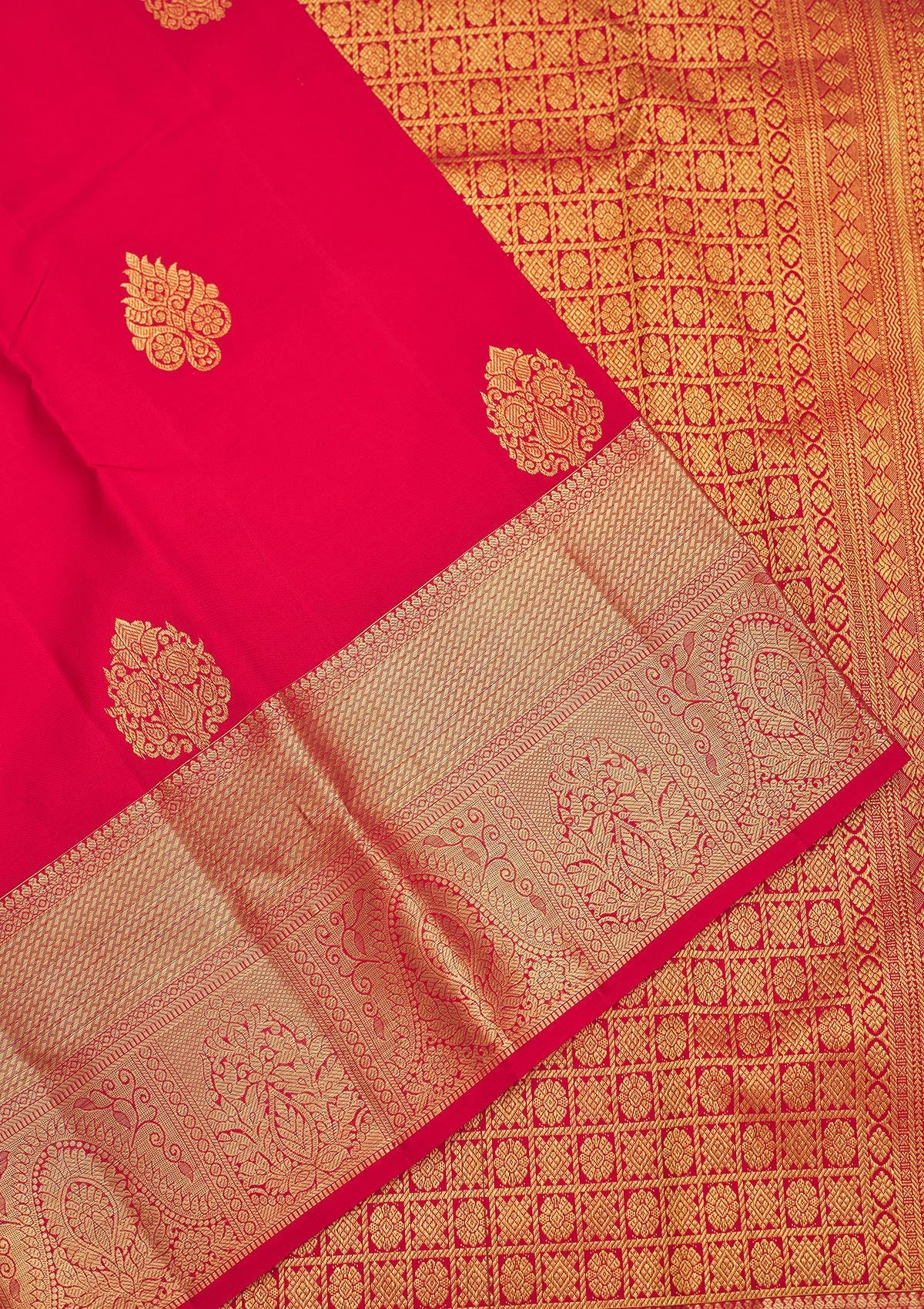 Red Zariwork Pure Silk Saree