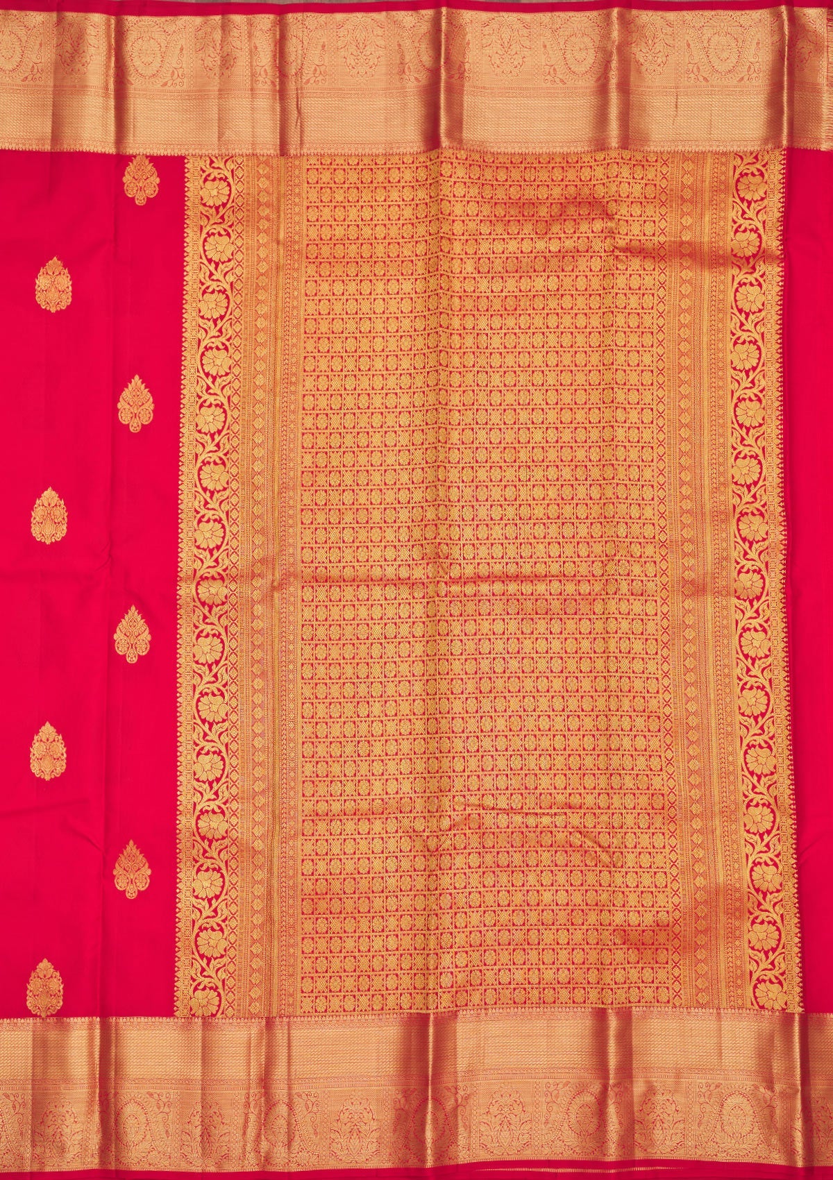 Red Zariwork Pure Silk Saree