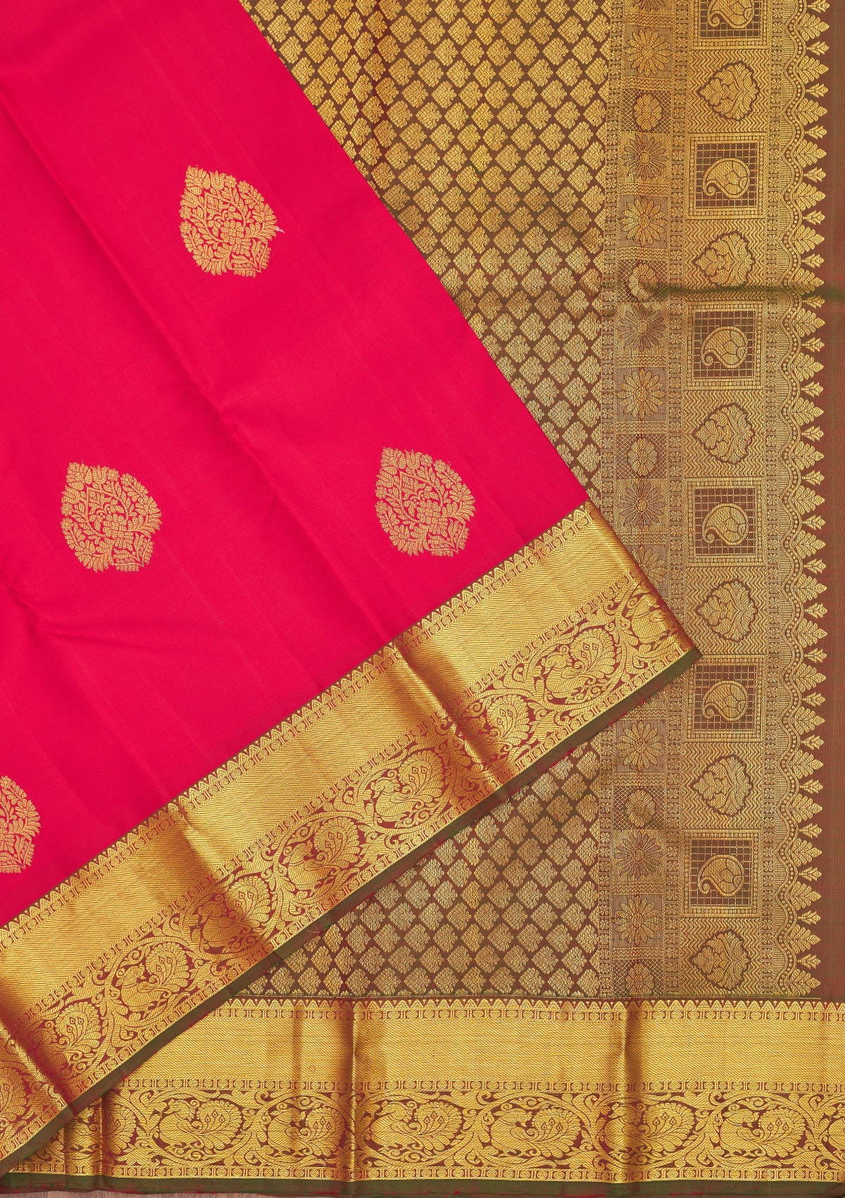 Red Zariwork Pure Silk Saree