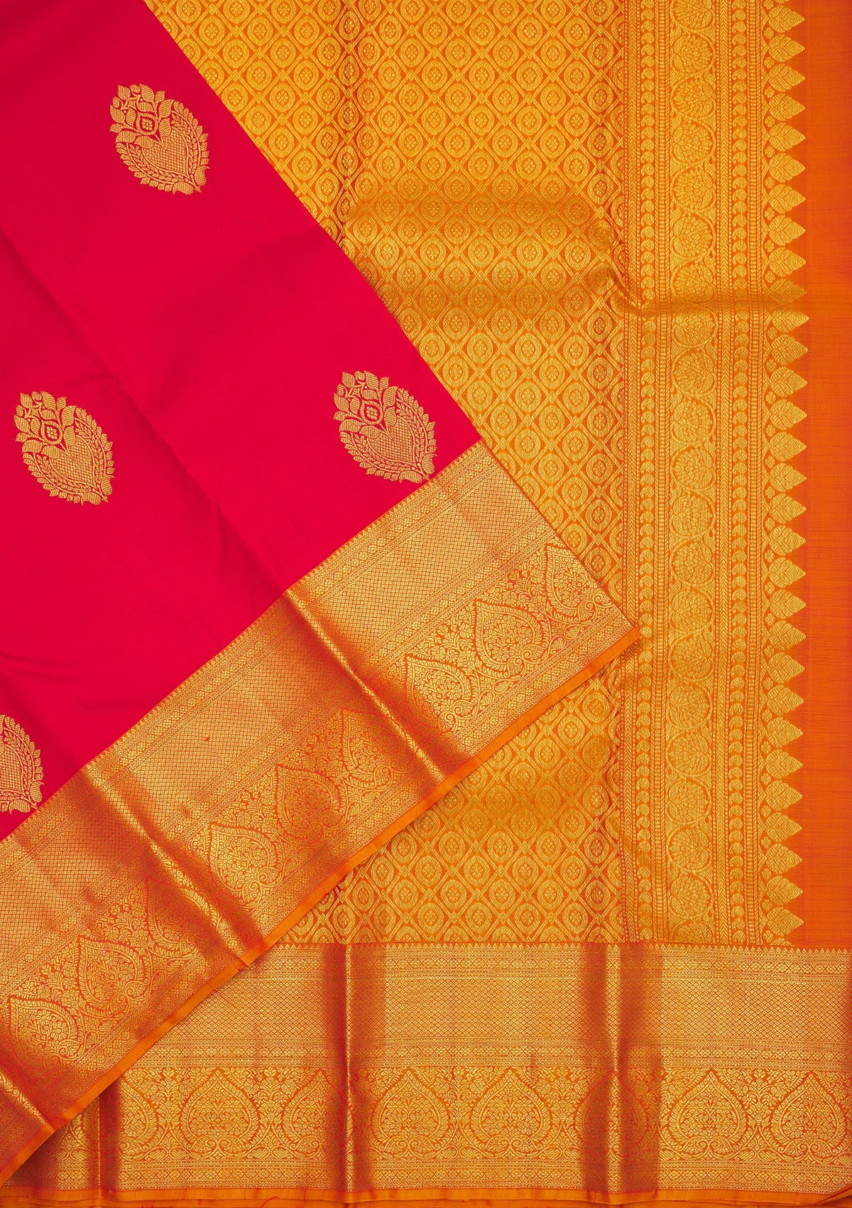 Red Zariwork Pure Silk Saree