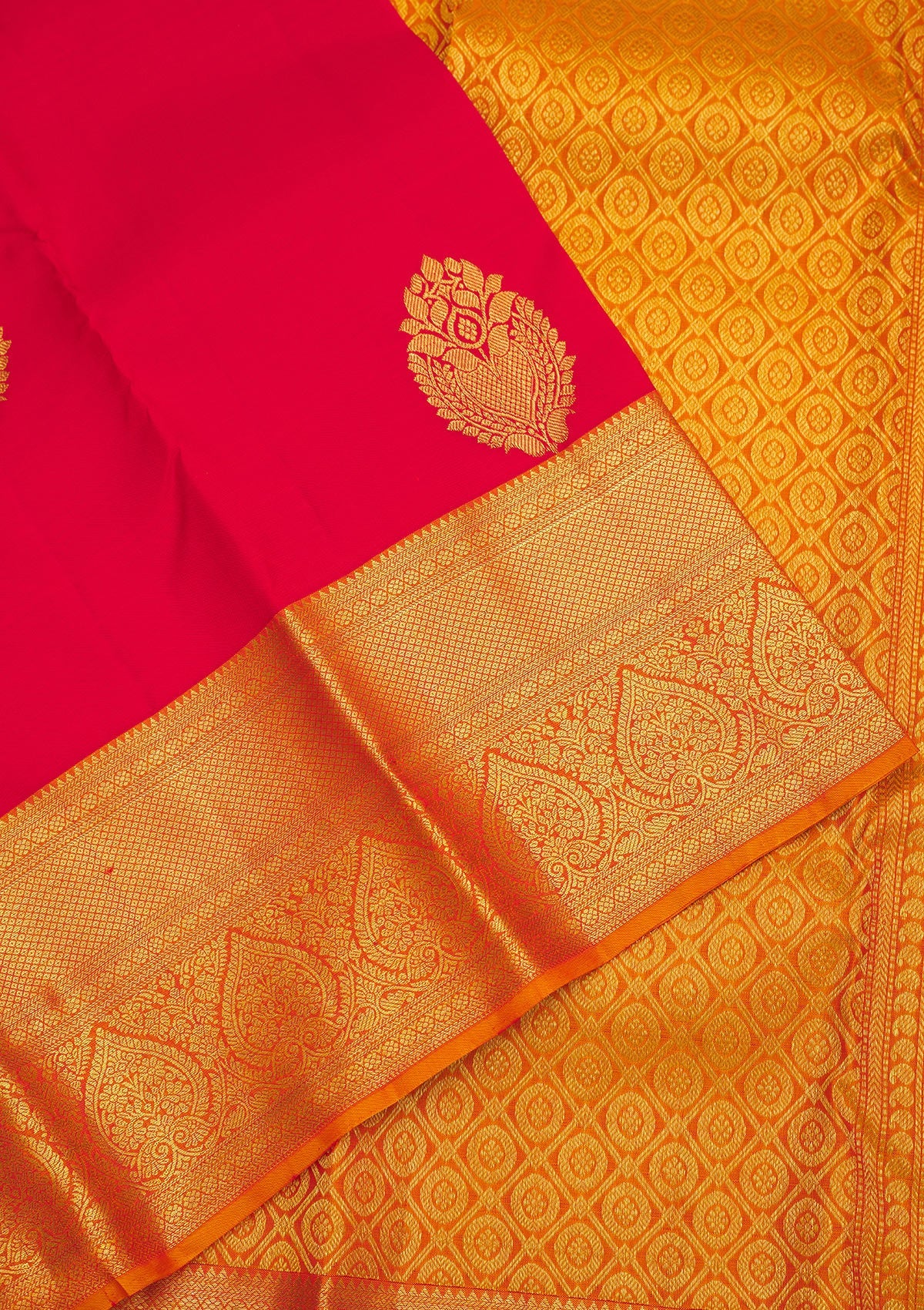 Red Zariwork Pure Silk Saree