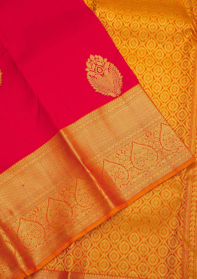 Red Zariwork Pure Silk Saree