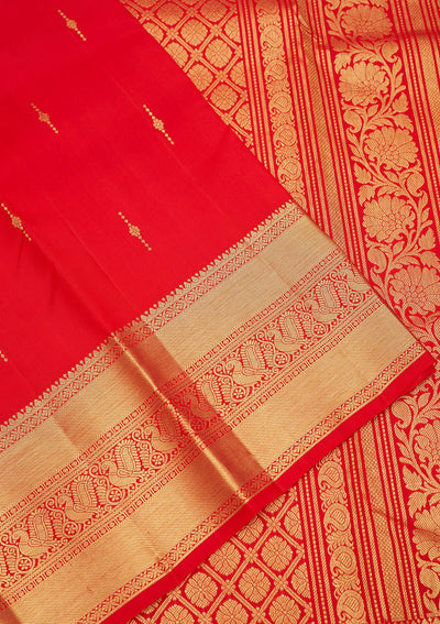 Red Zariwork Pure Silk Saree