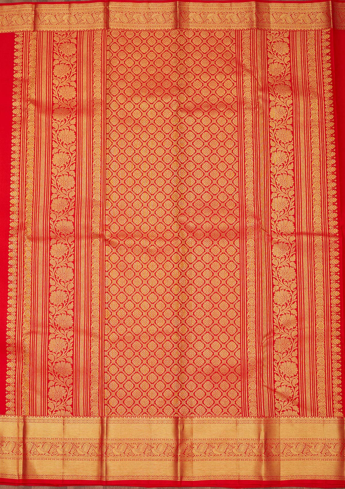 Red Zariwork Pure Silk Saree