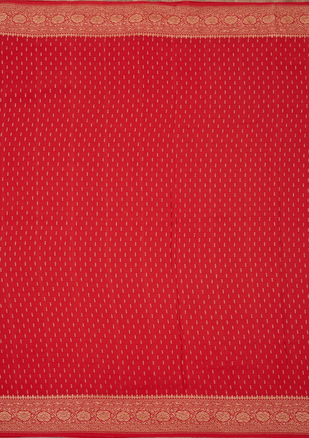Red Zariwork Pure Silk Saree-Koskii