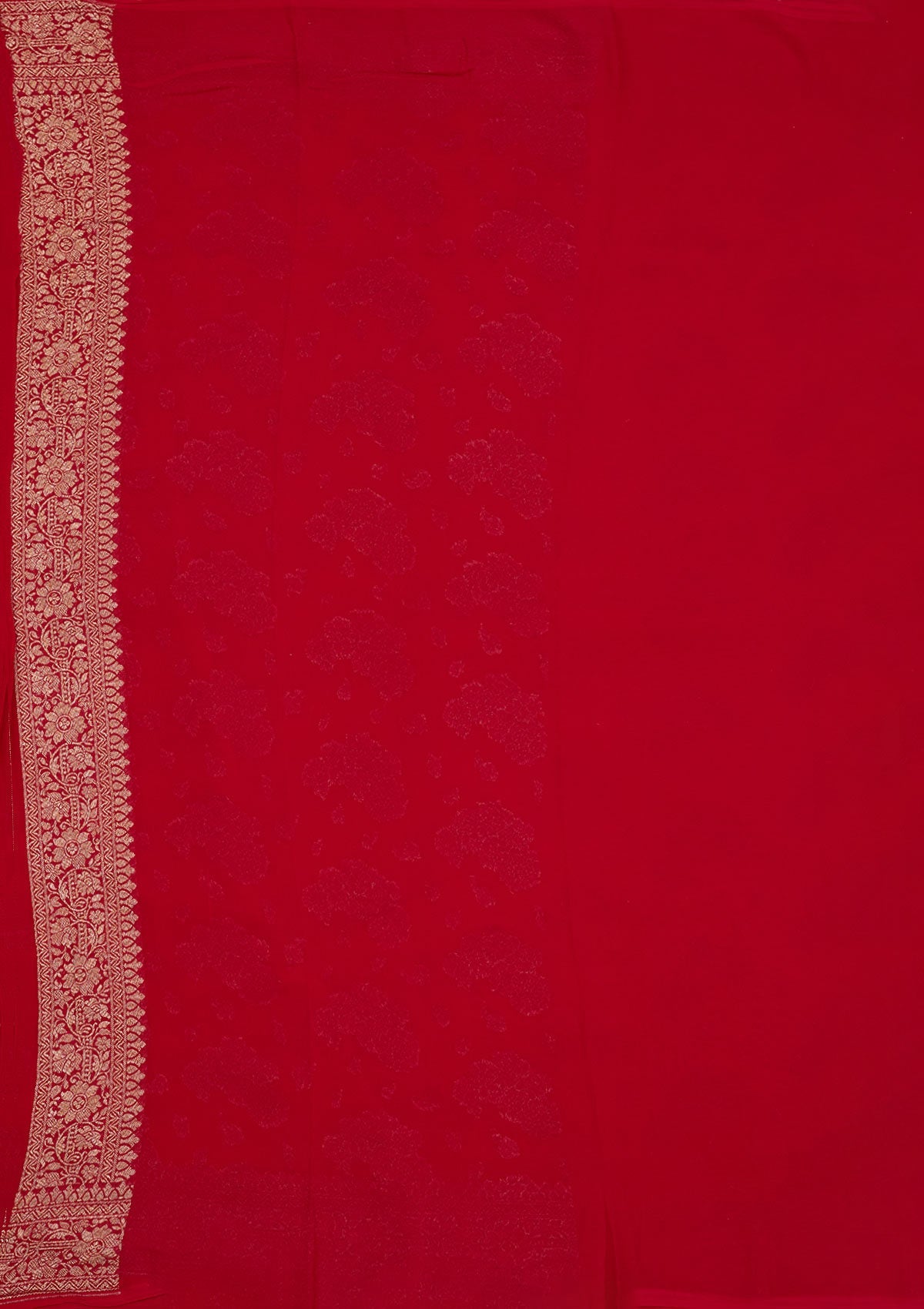 Red Zariwork Pure Silk Saree-Koskii