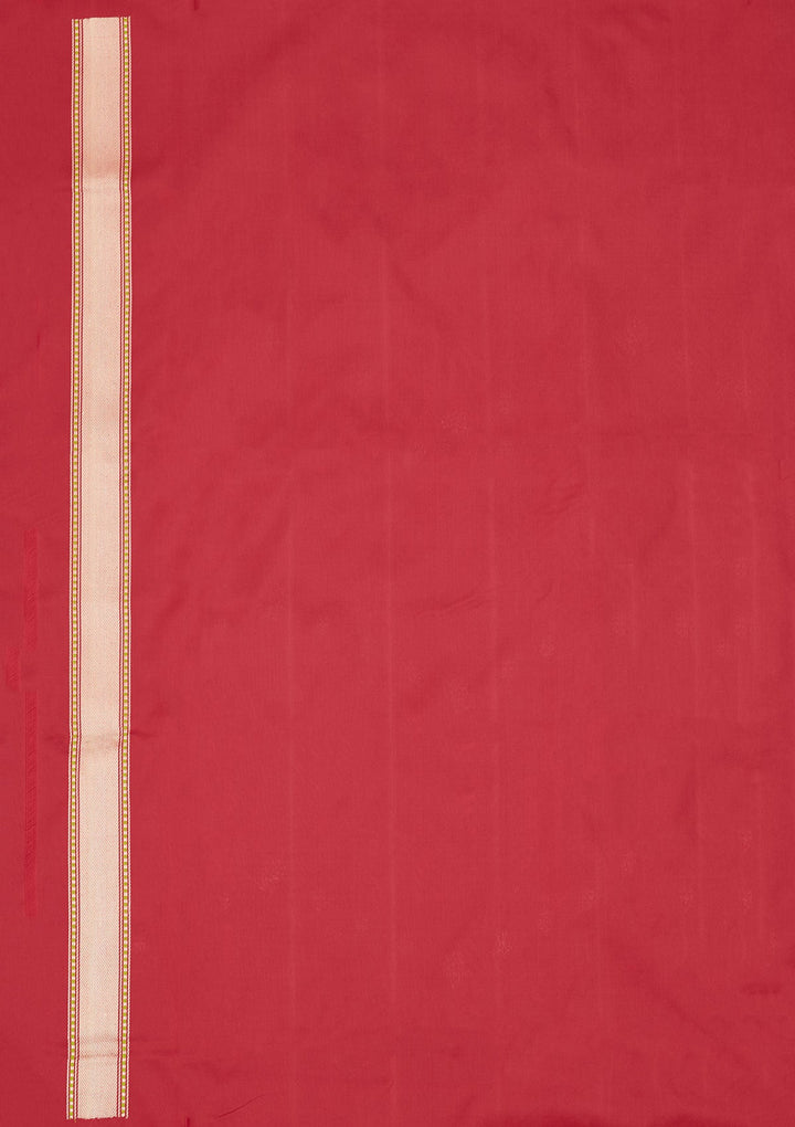 Red Zariwork Pure Silk Saree-Koskii