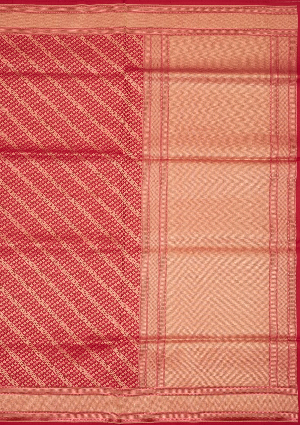 Red Zariwork Pure Silk Saree-Koskii