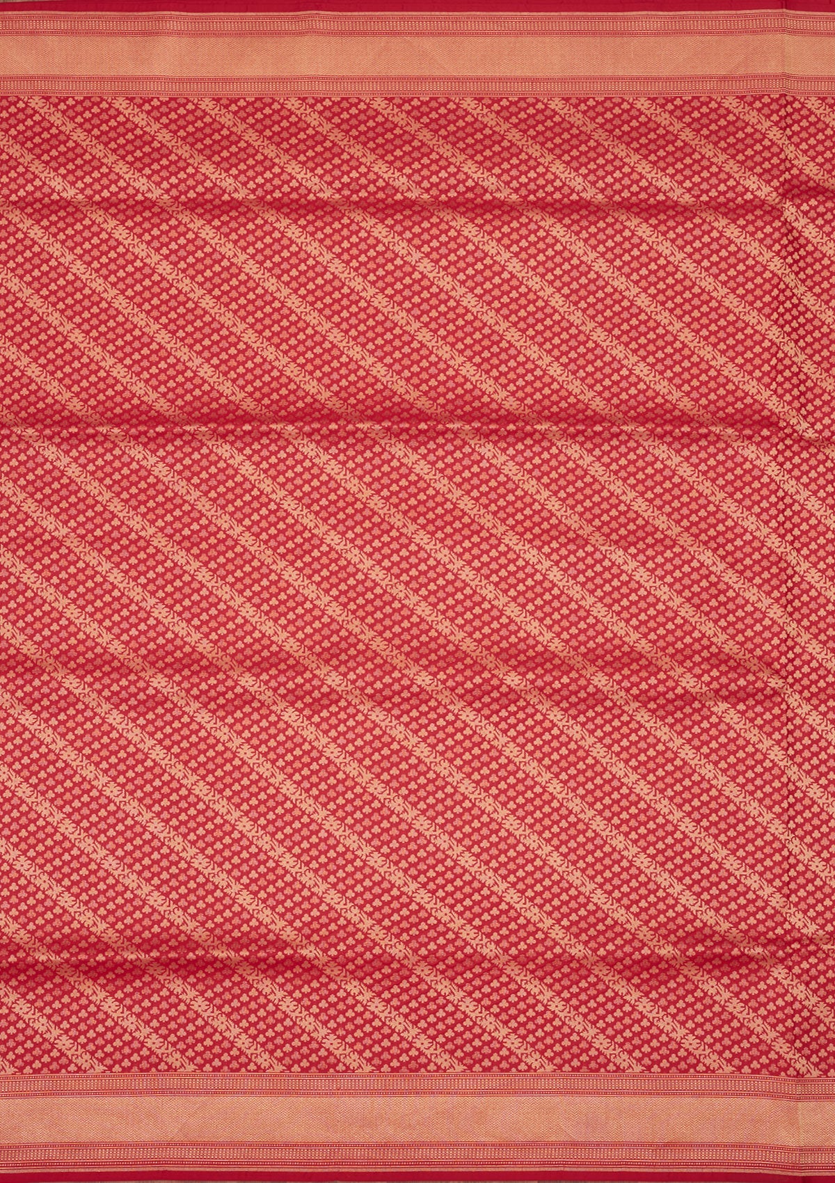 Red Zariwork Pure Silk Saree-Koskii