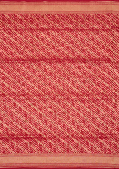 Red Zariwork Pure Silk Saree-Koskii