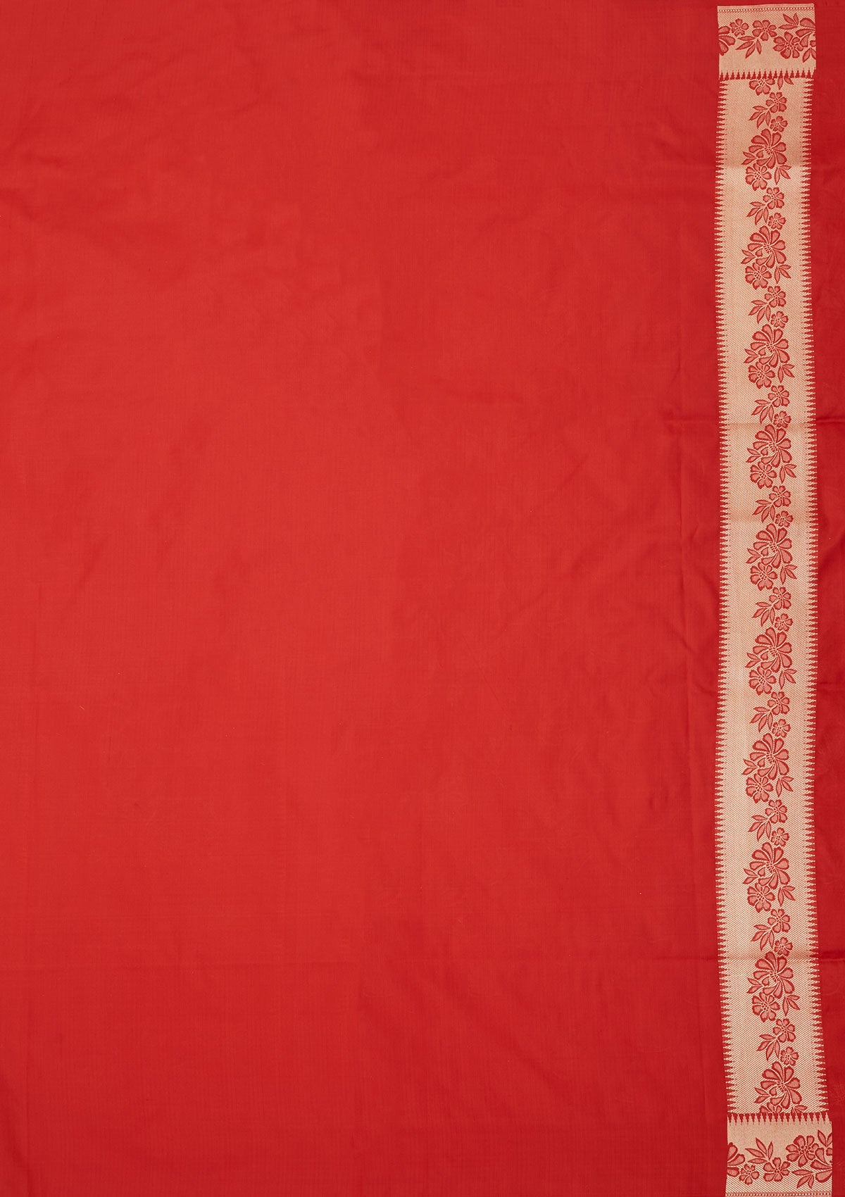 Red Zariwork Pure Silk Saree-Koskii