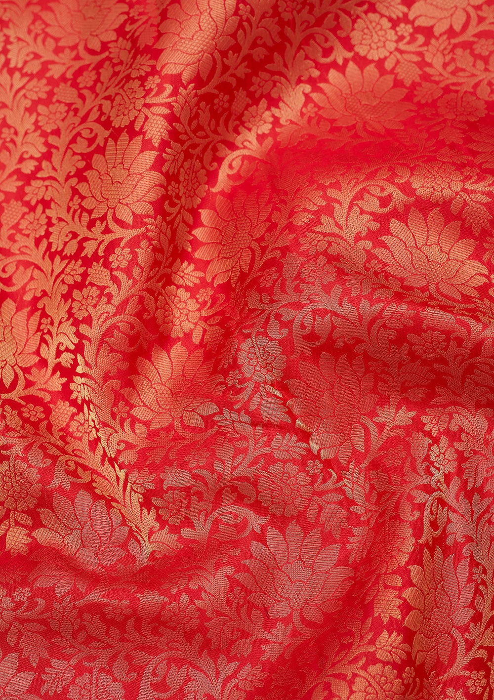 Red Zariwork Pure Silk Saree-Koskii