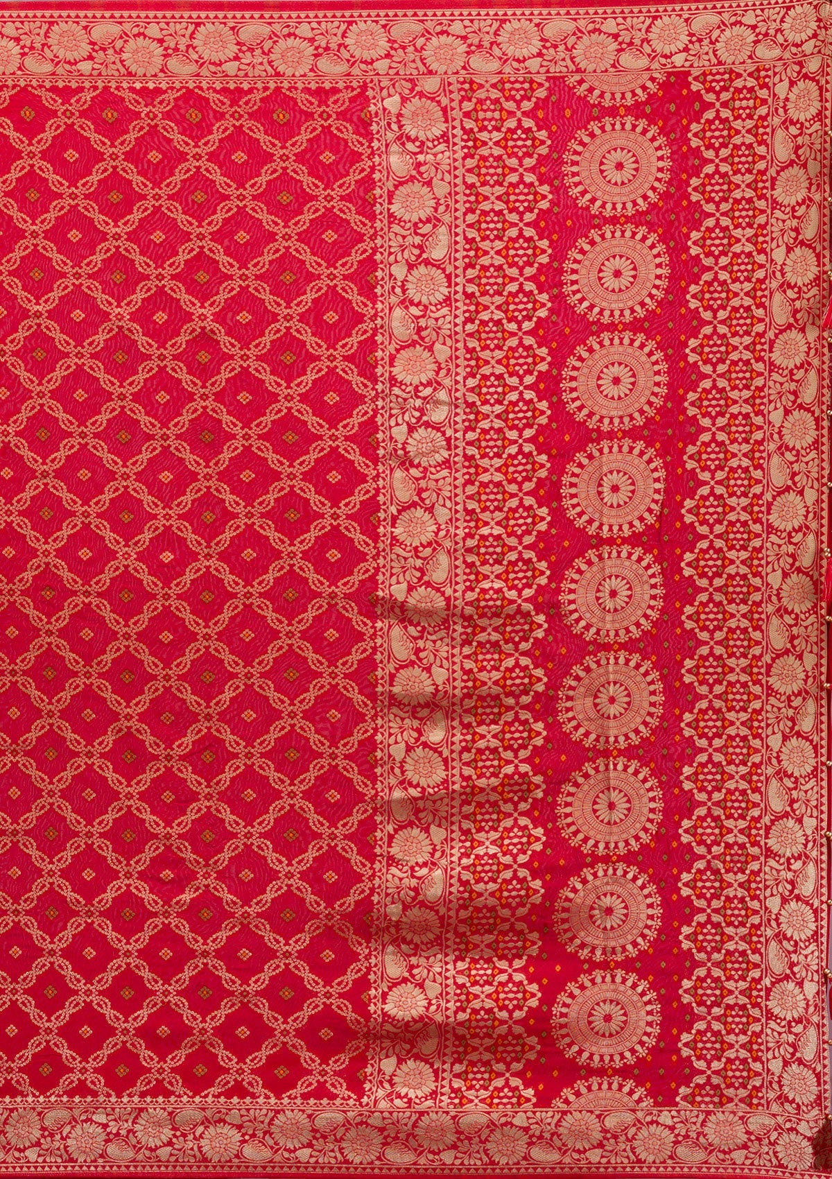 Red Zariwork Soft Silk Saree-Koskii