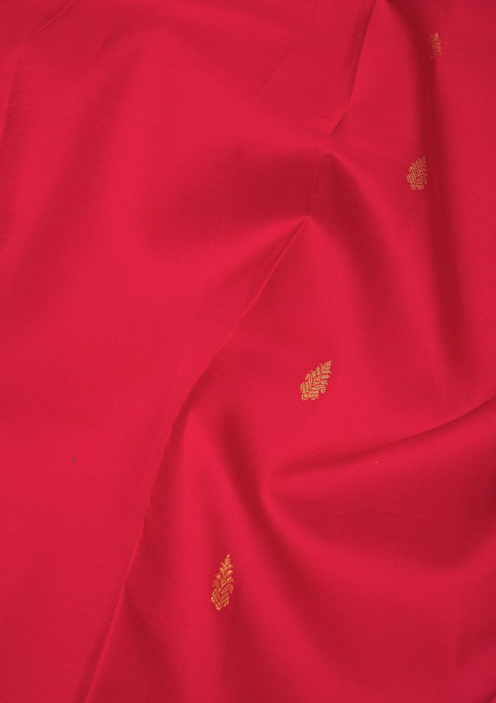 Red Zariwork Pure Silk Saree-Koskii