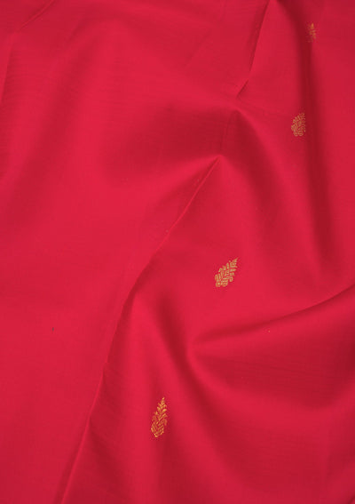 Red Zariwork Pure Silk Saree-Koskii