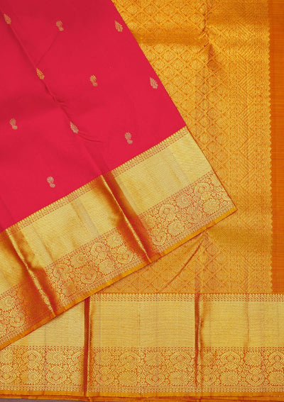 Red Zariwork Pure Silk Saree-Koskii